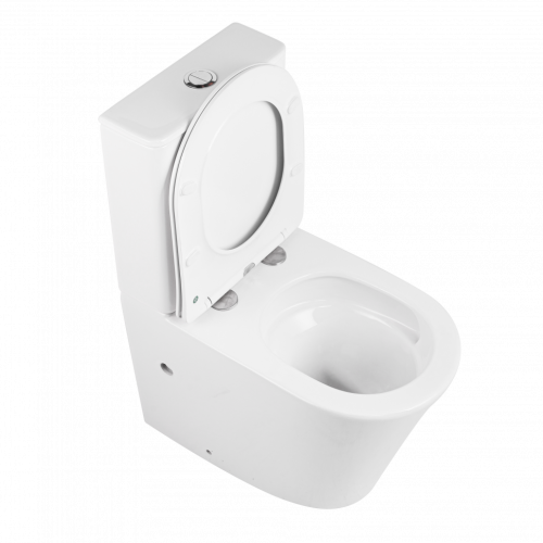 Унитаз напольный с бачком CeramaLux TR2179 белый с сиденьем микролифт смыв торнадо - фото 3