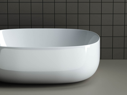 Раковина из сантехнического фарфора Ceramica Nova ELEMENT 46 см CN6018 накладная цвет белый - фото 5