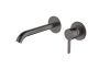 Смеситель для раковины AQG Urban Flow 01URF160GM встраиваемый в стену оружейная сталь