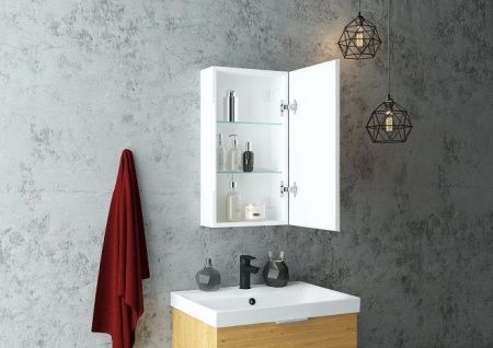 Зеркало-шкаф Art&Max TECHNO AM-Tec-350-650-1D-R-DS-F 40х70 подвесной цвет белый