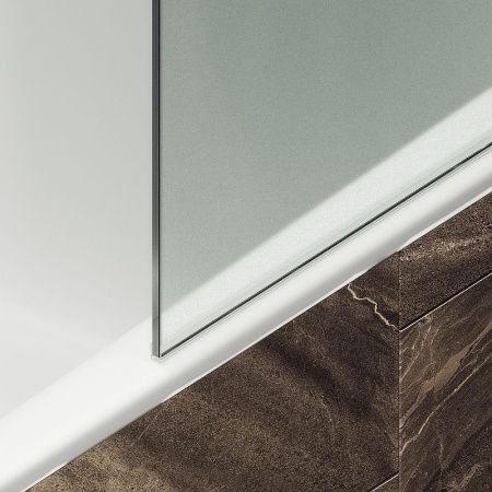 Душевая шторка на ванну Maybah Glass MGV-90-5ш 40х140 стекло тонированное профиль хром ориентация универсальная