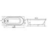 Ванна акриловая Aquanika Round A1015075024 150х75 пристенная прямоугольная