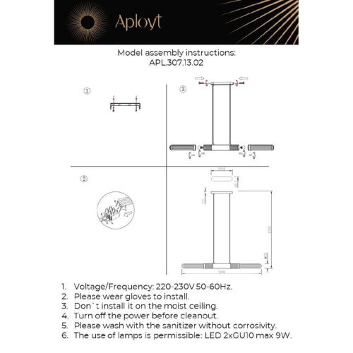 Люстра подвесная Aployt Brynia (Брыниа) APL.307.13.02 - фото 2