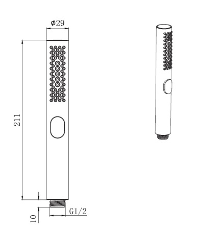 Душевая лейка Allen Brau Priority 5.31A20-31 черный