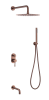Душевая система Boheme Uno 464-2-CB встраиваемая в стену цвет медь