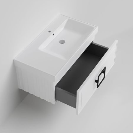 Тумба с раковиной La Fenice CUBO NFNC-01-CUB-B-90-3-90R 90х50 подвесная цвет белый