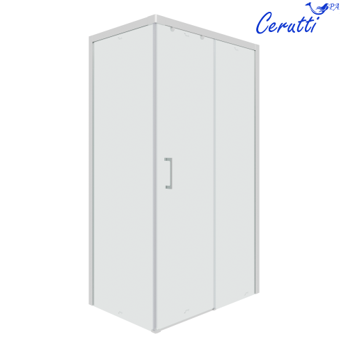 Душевой уголок Cerutti SPA VITO110-R 110х80 стекло прозрачное профиль хром глянцевый - фото 2