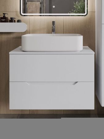 Тумба с раковиной Orange Line Li-80TuwMDF+B07-600W 80х50