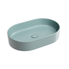 Раковина из сантехнического фарфора Ceramica Nova ELEMENT CN6048MLG 60х40 накладная цвет зеленый без отверстий под смеситель