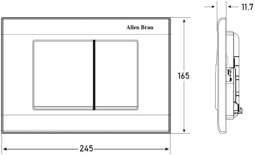 Клавиша смыва пневматическая Allen Brau Liberty 9.20002.MG цвет серебро - фото 5