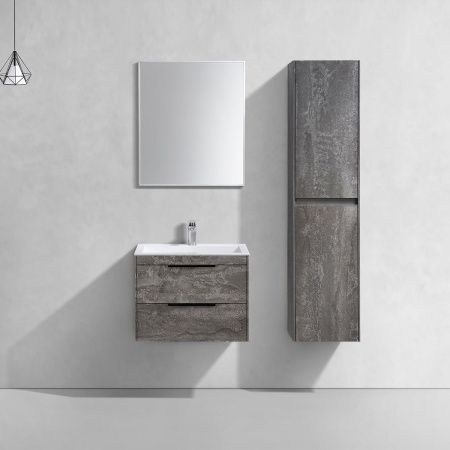 Тумба под раковину Vincea Chiara 2D VMC-2C2600GS 60х50 подвесная цвет серый
