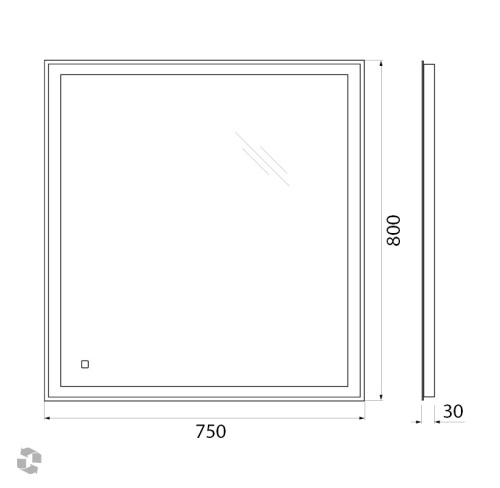 Зеркало BelBagno SPC-GRT-750-800-LED-TCH 75х80 - фото 5
