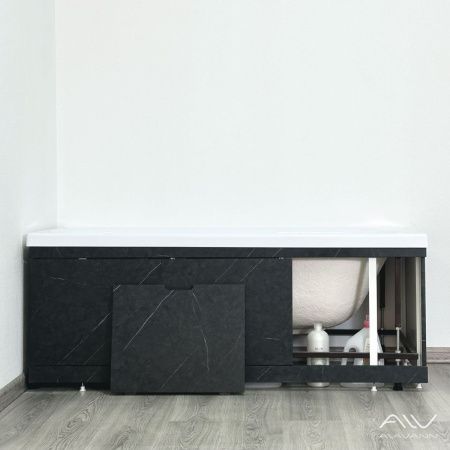 Экран под ванну Alavann Rita 170 см ALV0719006 фронтальный МДФ съемный/раздвижной черный