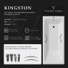 Ванна чугунная Vinsent Veron Kingston VKN1808050H/E60327CH 180х80 пристенная прямоугольная с ножками с ручками