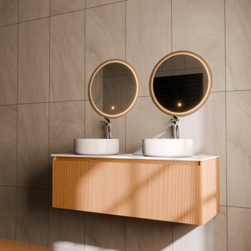 Тумба с раковиной ArtDecco Elizabeth (Элизабет) AEL12W11D300 120x45x40 подвесная цвет белый дуб - фото 2