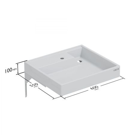 Раковина из искусственного камня СанТа Юпитер 900130 60х60 над стиральной машиной цвет белый