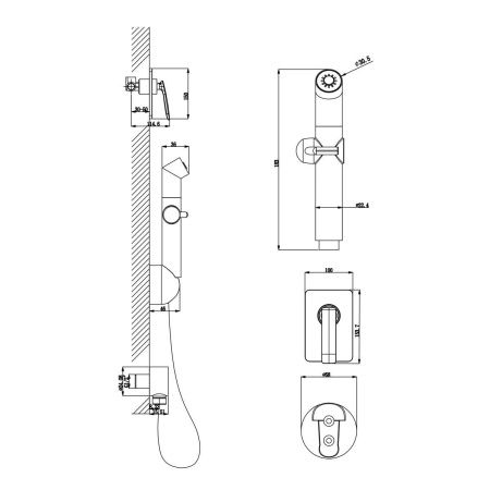 Гигиенический душ со смесителем LeMark Bellario LM6819C хром