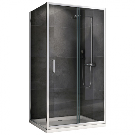 Душевой уголок Abber Schwarzer Diamant AG301005-S805 80х100 стекло прозрачное профиль хром глянцевый