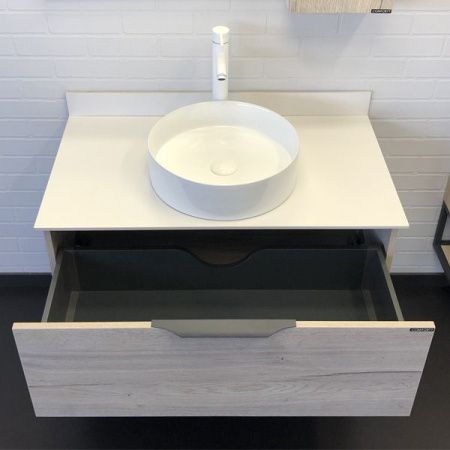 Тумба с раковиной Comforty Порто 00-00009322CF 90х50 подвесная цвет серый