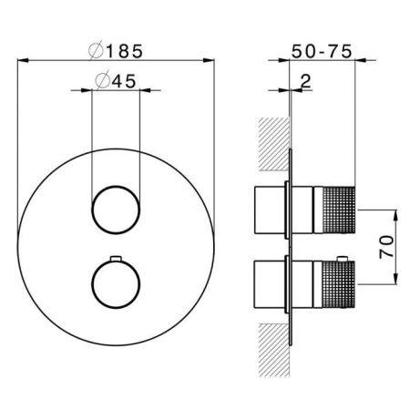 Смеситель для душа Cisal X1018200D1 встраиваемый в стену нержавеющая сталь с термостатом