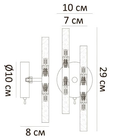Светильник настенный Arte Lamp Ramona (Рамона) A7410AP-4CC