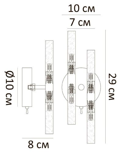 Светильник настенный Arte Lamp Ramona (Рамона) A7410AP-4CC - фото 2