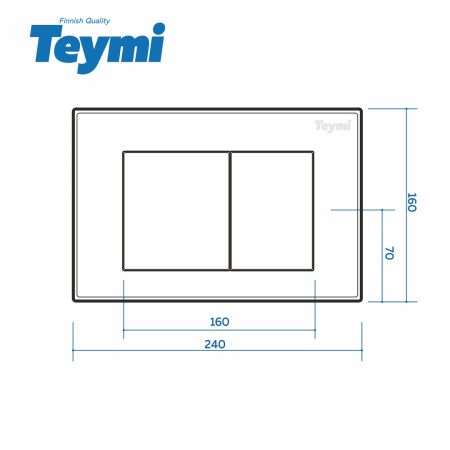 Клавиша смыва механическая Teymi Aina T70020WM цвет белый
