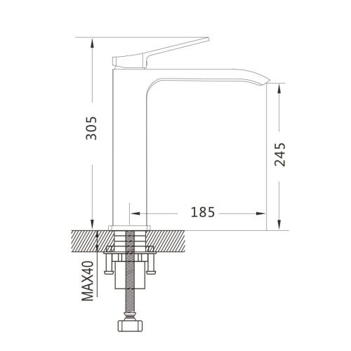 Смеситель для раковины Shevanik S4111T на столешницу оружейная сталь - фото 3