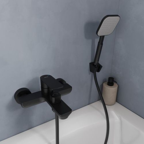 Смеситель для ванны Milardo Maze MAZBL00M02 настенный черный матовый - фото 3