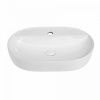 Раковина из сантехнического фаянса Abber BEQUEM AC2113 60х40 накладная цвет белый 1 отверстие под смеситель
