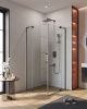 Душевой уголок Cezares SLIDER SLIDER-A-2-80/90-C-GM 80х80 стекло прозрачное профиль оружейная сталь без поддона