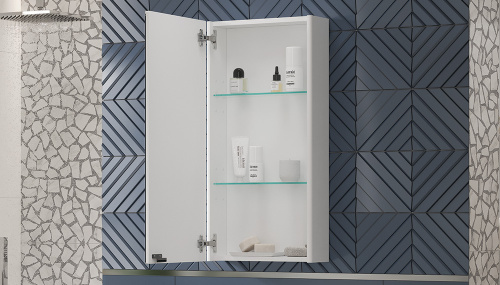 Зеркало-шкаф Velvex KLAUFS zsKLA.40-216 40х80 подвесной цвет белый - фото 4 Зеркало-шкаф Velvex KLAUFS zsKLA.40-216 40х80 подвесной цвет белый - фото 4