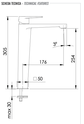 Смеситель Remer Dream D10L на раковину хром - фото 2