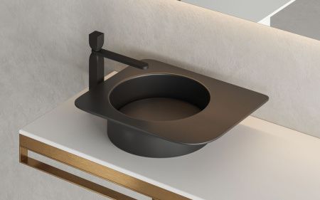 Раковина из искусственного камня S-Stone Salini Ninfea 130221MF 50х40 напольная цвет белый