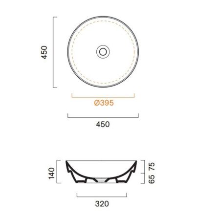 Раковина керамическая Catalano Sfera 524450001 50 см полувстраиваемая цвет белый без отверстий под смеситель