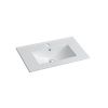 Раковина из сантехнического фарфора Vincea VBS-13970S1 70х40 встраиваемая цвет белый 1 отверстие под смеситель