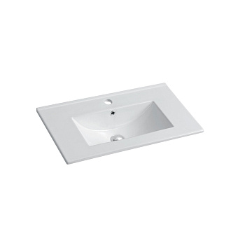 Раковина из сантехнического фарфора Vincea VBS-13970S1 71х40 встраиваемая цвет белый 1 отверстие под смеситель