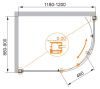 Душевой уголок Cezares ANIMA ANIMA-W-RH-1-120/90-C-Cr 120х90 стекло прозрачное профиль хром без поддона