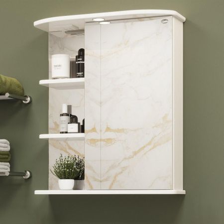 Зеркало-шкаф Onika Карина 205513 60х70 подвесной цвет белый