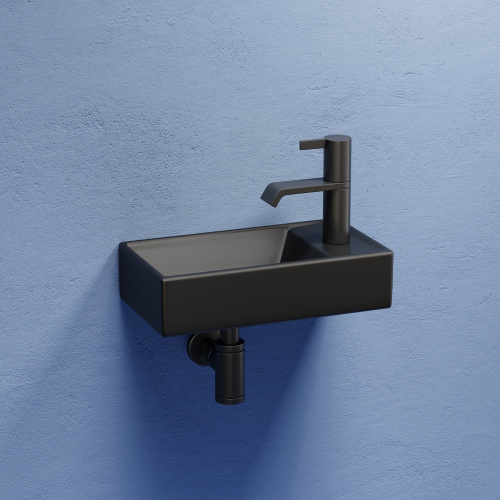 Раковина из сантехнического фарфора Ceramica Nova ELEMENT 42 см CN6051LMB подвесная цвет черный матовый - фото 2
