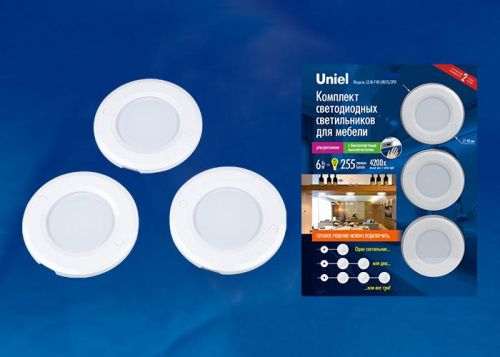Светильник мебельный Uniel Uli (Ули) ULI-F43-6W/4200K/DIM Sensor IP20 Silver - фото 2