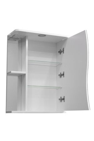 Зеркало-шкаф Stella Polar Волна SP-00000048 60х70 подвесной цвет белый