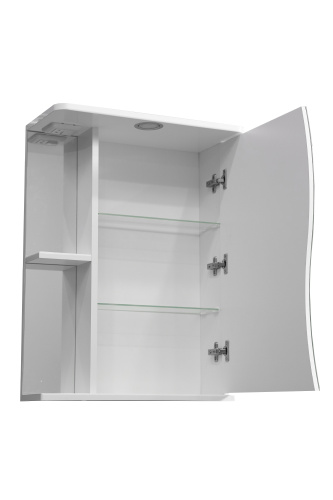 Зеркало-шкаф Stella Polar Волна SP-00000048 60х24х70 подвесной цвет белый - фото 4