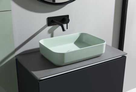 Раковина керамическая Allen Brau Fantasy 4.11021.MT 50х40 накладная цвет зеленый без отверстий под смеситель