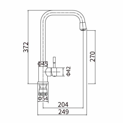 Смеситель для кухни Fashun A54909-A на мойку сатин - фото 3