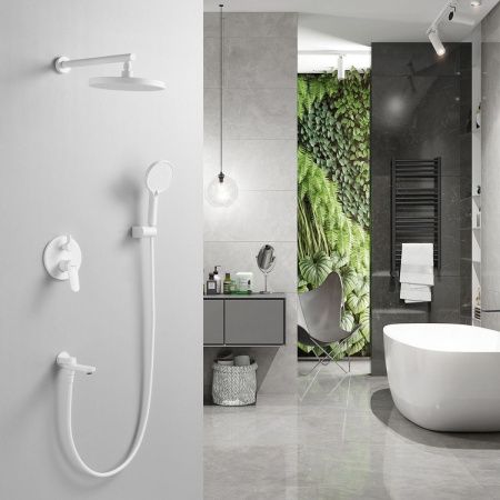 Душевая система Shevanik S4335C встраиваемая в стену цвет белый
