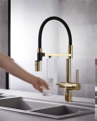 Смеситель для кухни Rose R958E на мойку золото - фото 4