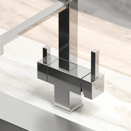 Смеситель для кухни Sancos Moro SC4006CH на мойку хром/черный