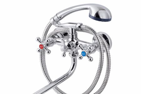 Смеситель для ванны и душа FAUZT FZs-428-54 настенный хром