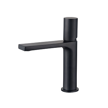 Смеситель AQG Tube 01TUB100NG на раковину черный матовый